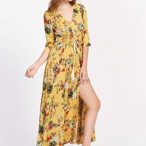 Milumia Women's Button Up Floral Maxi Dress